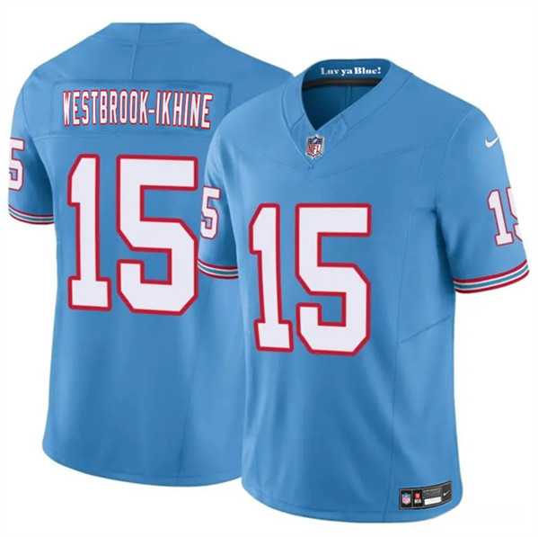 Men & Women & Youth Tennessee Titans #15 Nick Westbrook-Ikhine Blue 2024 F.U.S.E. Throwback Vapor Limited Stitched Jersey->washington commanders->NFL Jersey